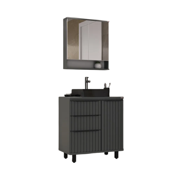 Gabinete Cecilia 78 Com Pés - Chumbo Fabribam