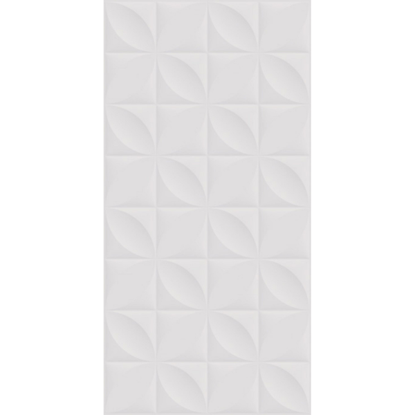 Revestimento Botânico Branco Mate Relevo Floral 45x90 Extra (Cx 1,62m²) Lume