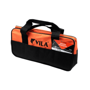 Vila Bolsa Em Lona Laranja Pequena A18xc35cm 13 Bolsos