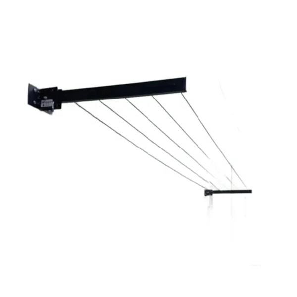 Varal Articulado De Parede Preto - Dws