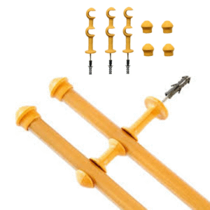 Schuanka Kit Varao De Aluminio Duplo 19/19mm Marfim C/2,5mts